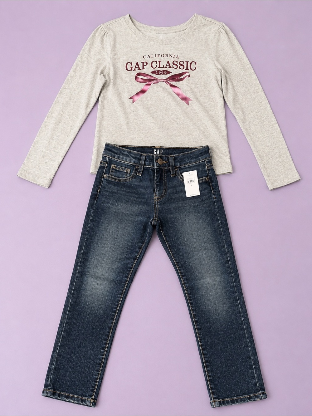 GAPLong Sleeve with Blue Denim Jeans I have more new size 6 in my closet